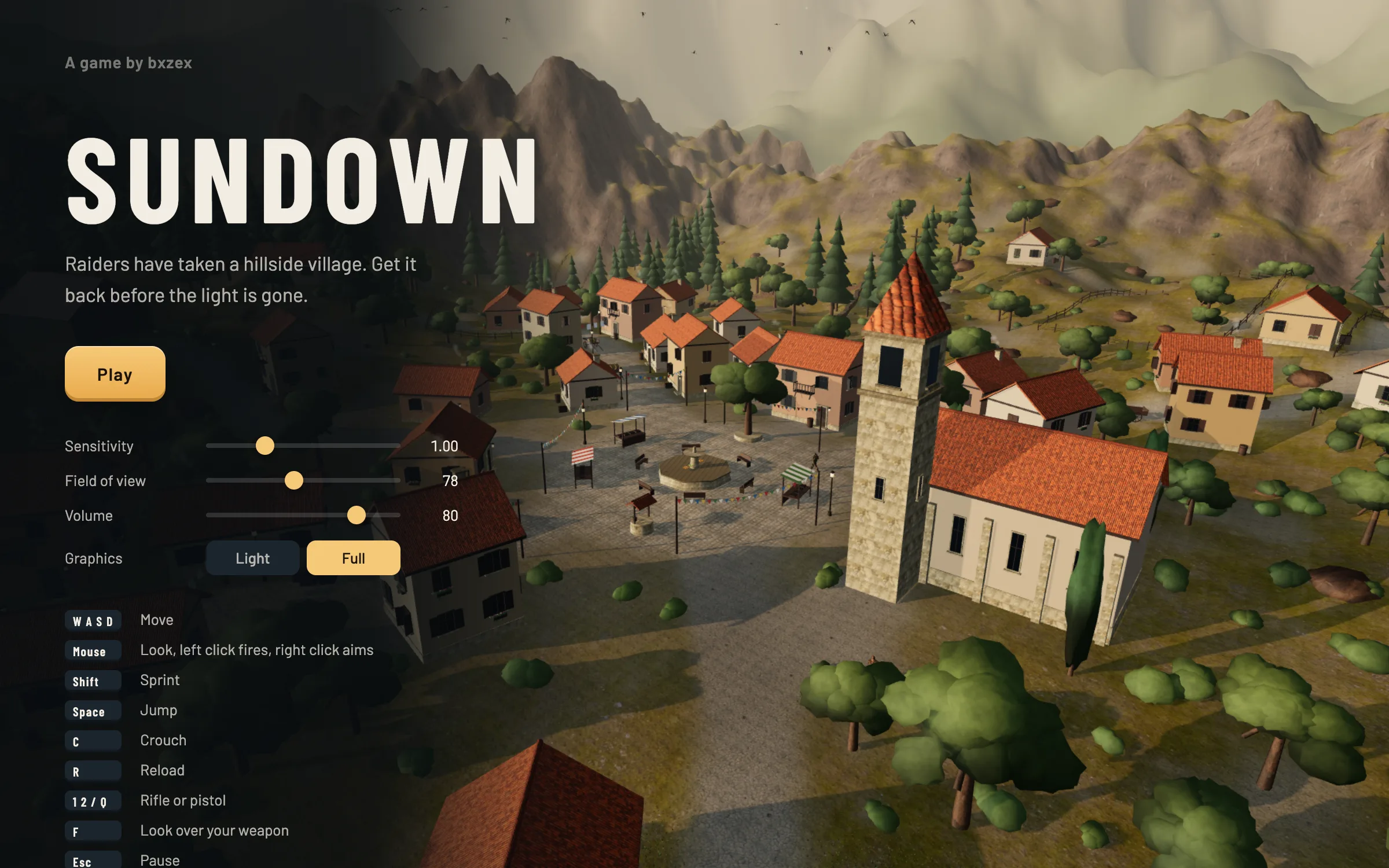 Sundown, a first person shooter that runs in the browser